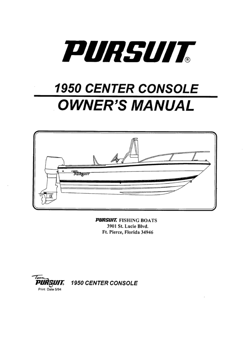 PURSUIT 1950 Center Console owner's manual