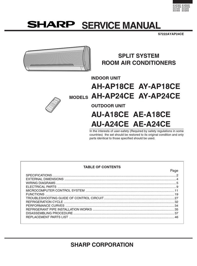 Sharp Plasmacluster AH-AP18CE User manual
