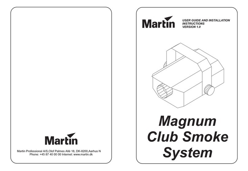 Martin Magnum Club Smoke System User's guide and installation instructions
