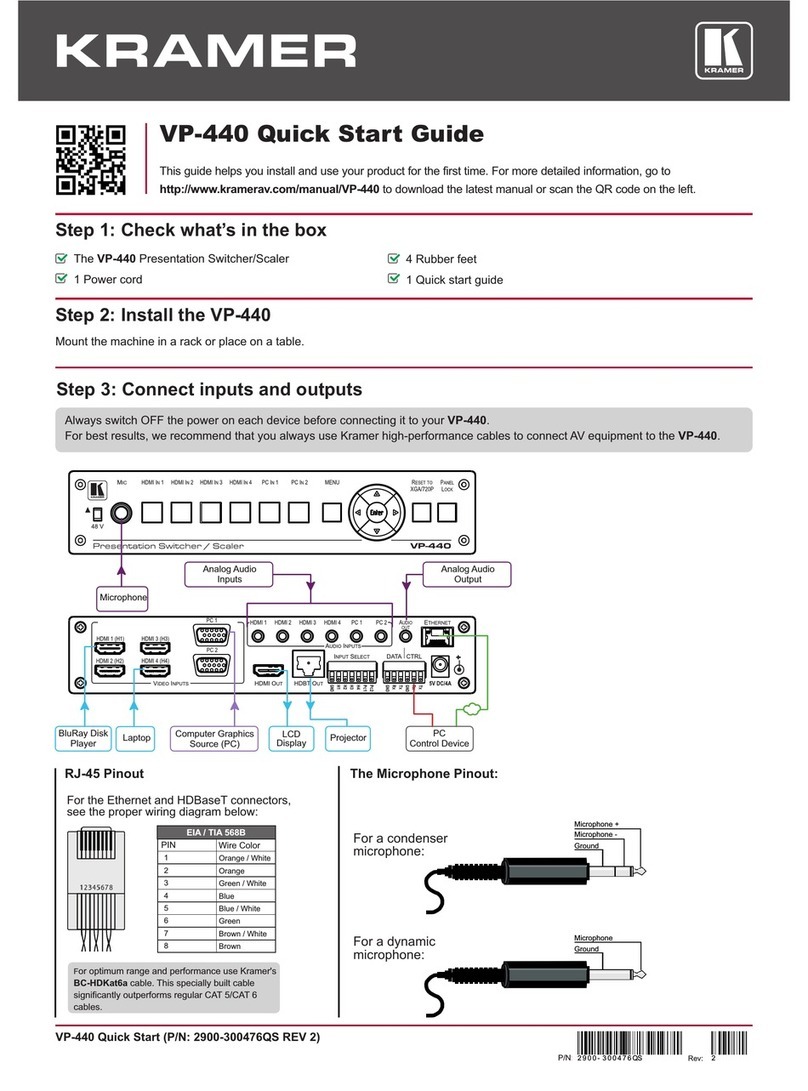 Kramer VP-440 User manual