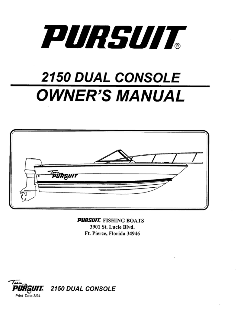 PURSUIT 2150 Dual Console owner's manual