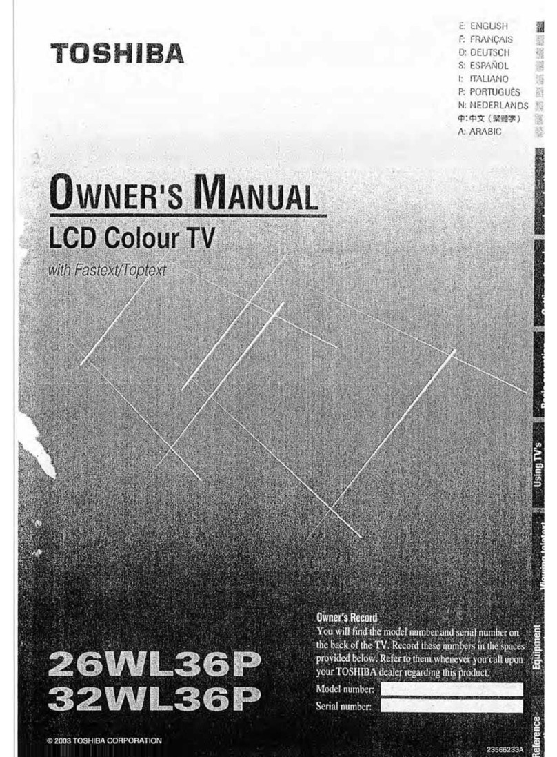 Toshiba 26WL36P User manual