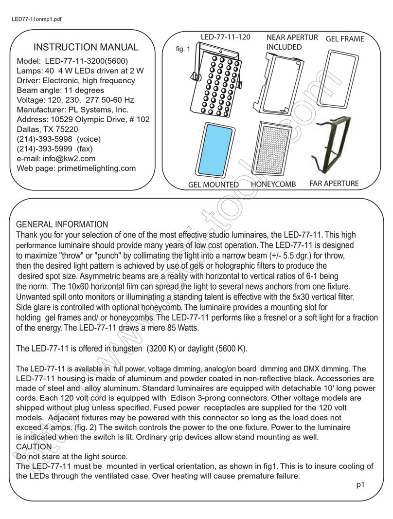 PL Systems LED-77-11-3200 instruction manual PL Systems LED-77-11-3200 instruction manual