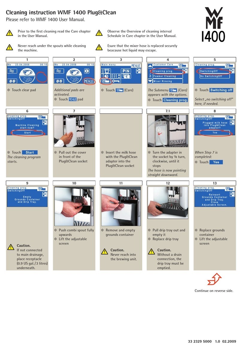 WMF Presto 1400 Series Cleaning instructions
