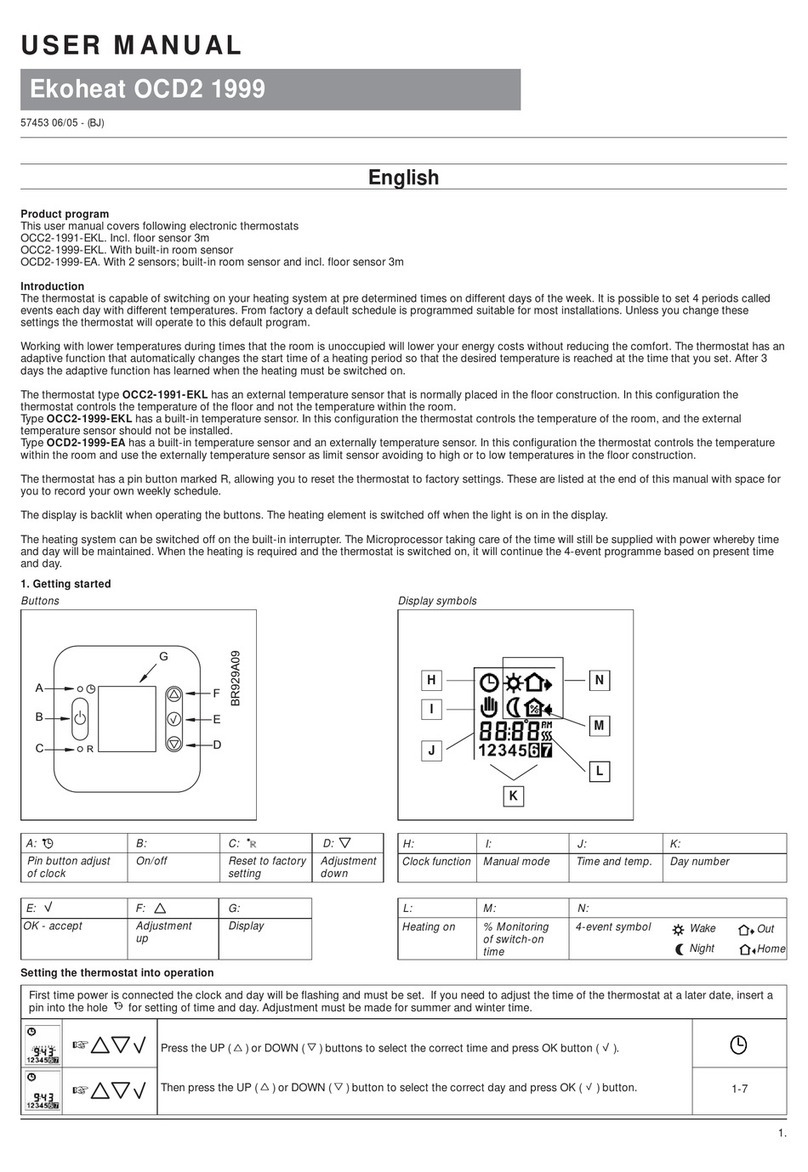Ekoheat OCD2 1999 user manual