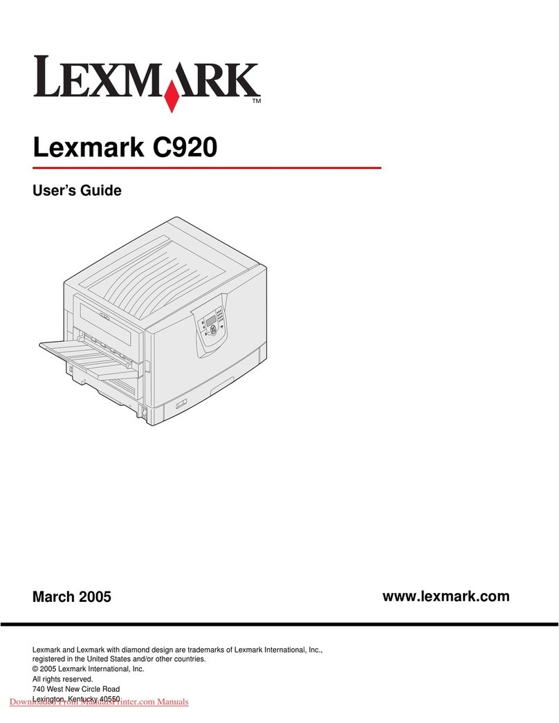 Lexmark C920 SERIES User manual