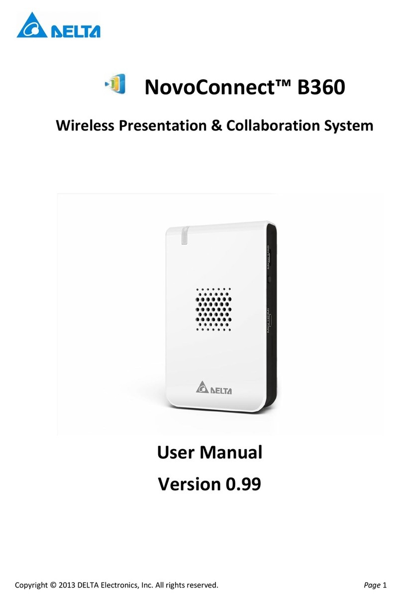 Delta Electronics NovoConnect B360 User manual