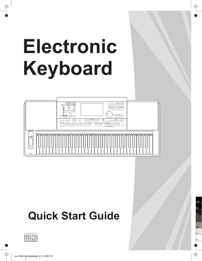 Yamaha Portatone PSR A1000 quick start guide