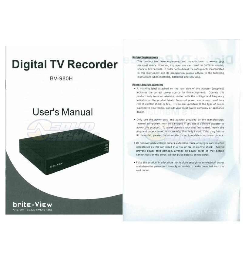 Brite View BV-980H user manual