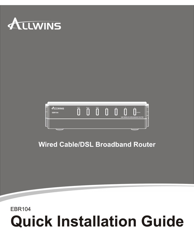 Allwins EBR104 Quick installation guide