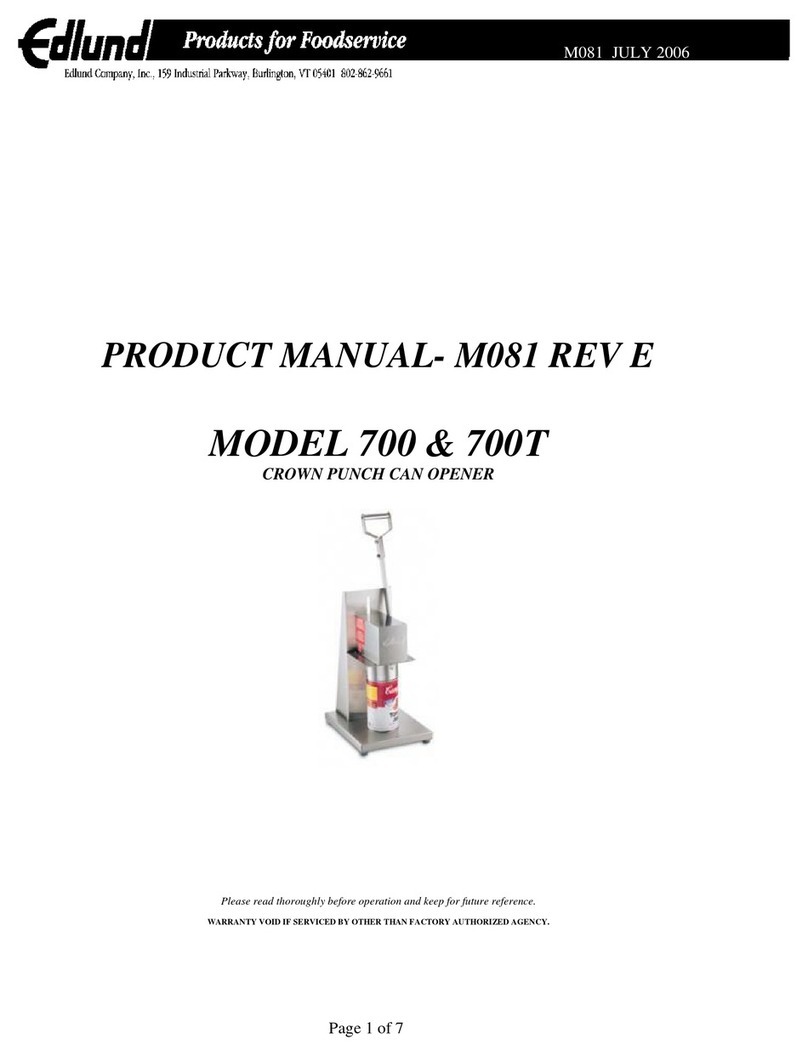EDLUND 700 product manual