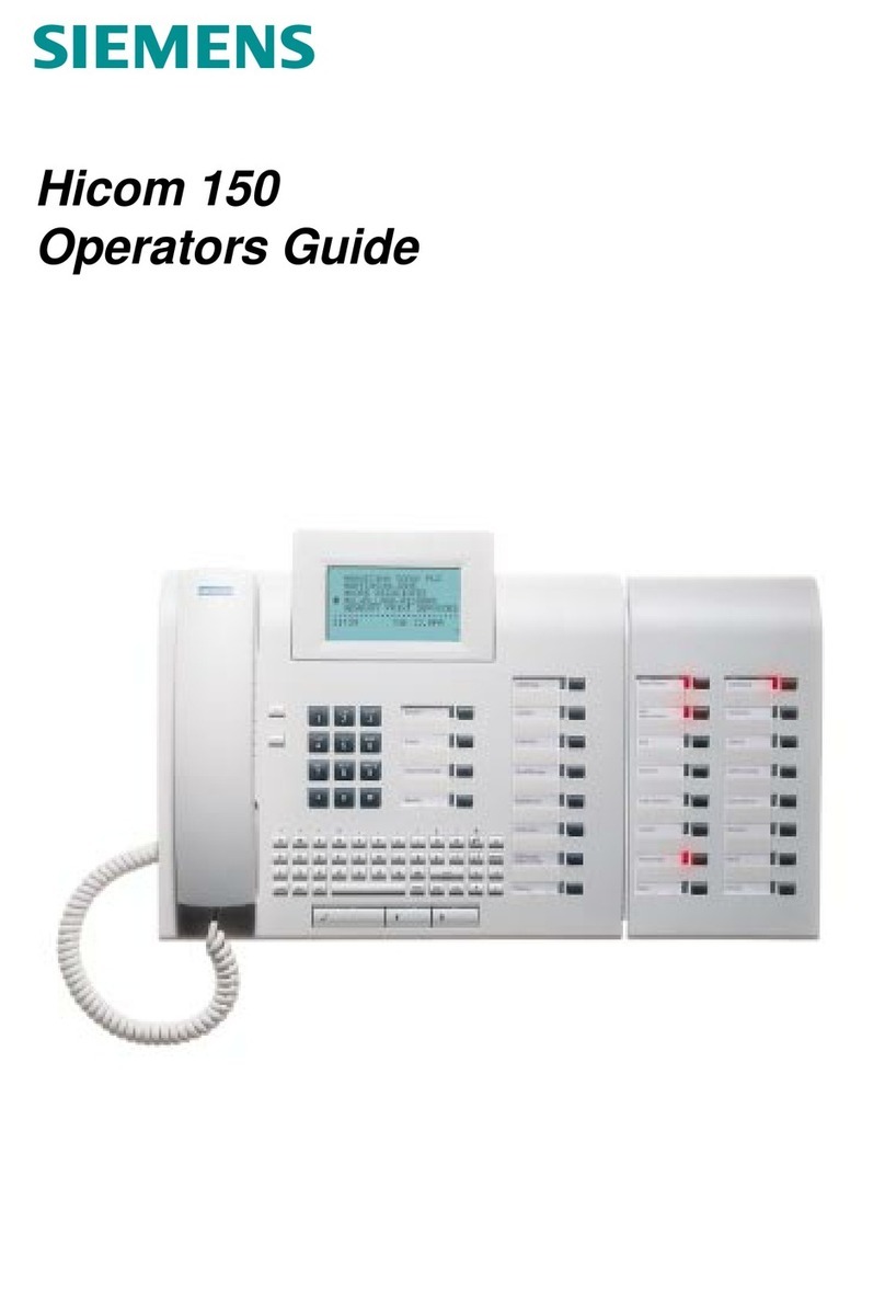 Siemens Hicom 150 optiset E standard Manual
