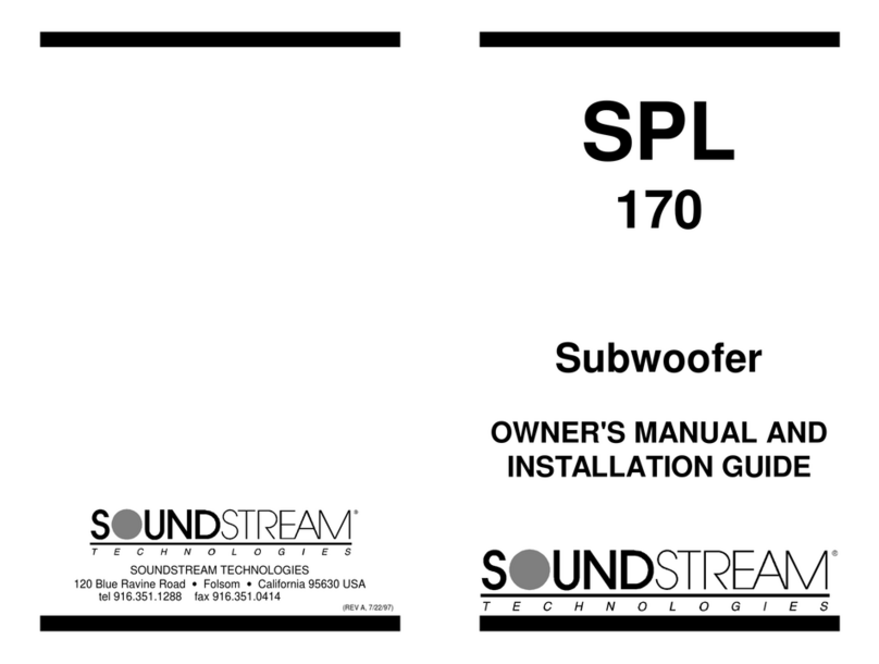 Soundstream SPL 170 Owner's manual and installation guide