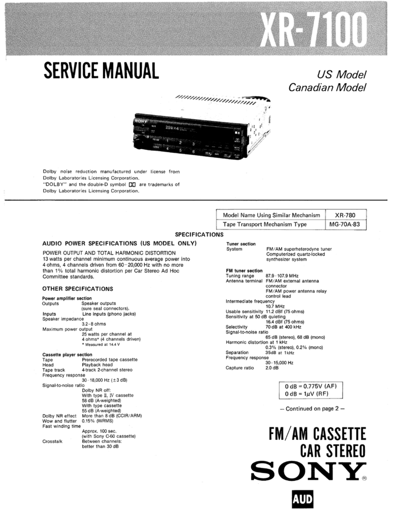 Sony XR-7100 User manual