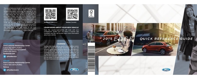 Ford 2015 EDGE Quick reference guide