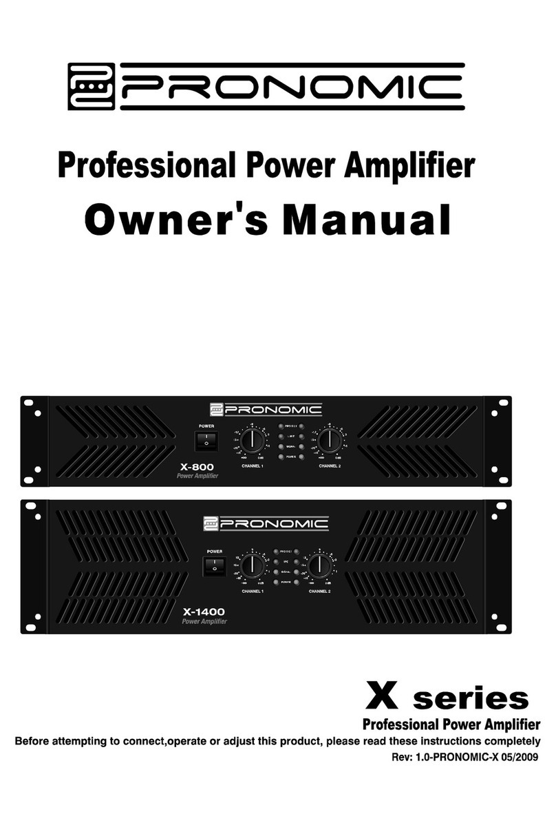 Pronomic X-800 owner's manual