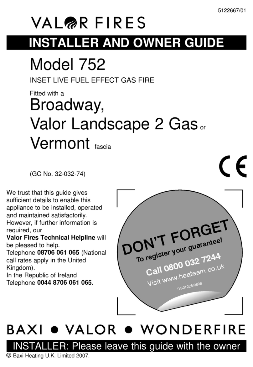 Valor Fires 752 Instructions for use