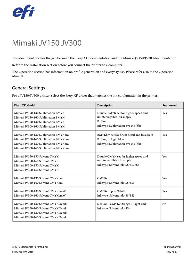 EFI Mimaki JV150 User manual