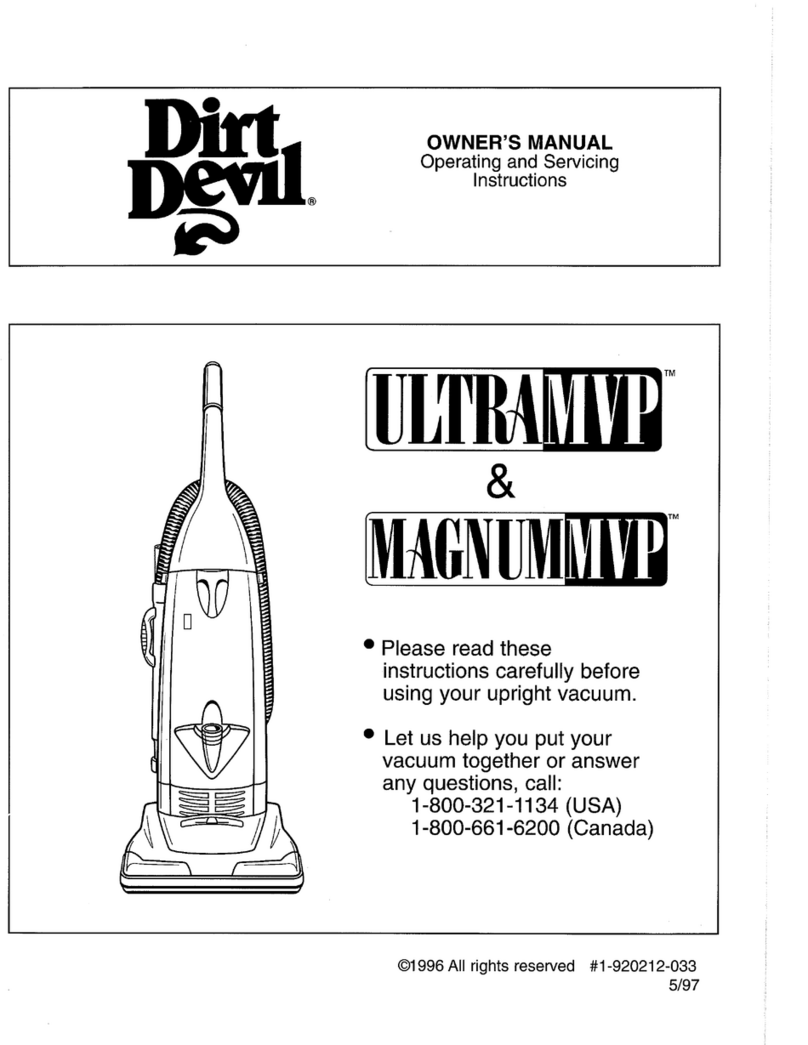 Dirt Devil ultramvp owner's manual