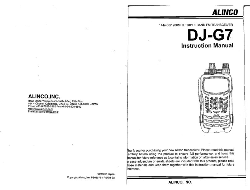 Alinco DJ-G7 User manual