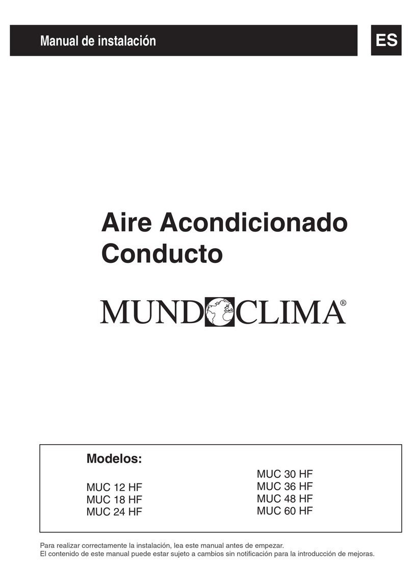 MUND CLIMA MUC 12 HF User manual