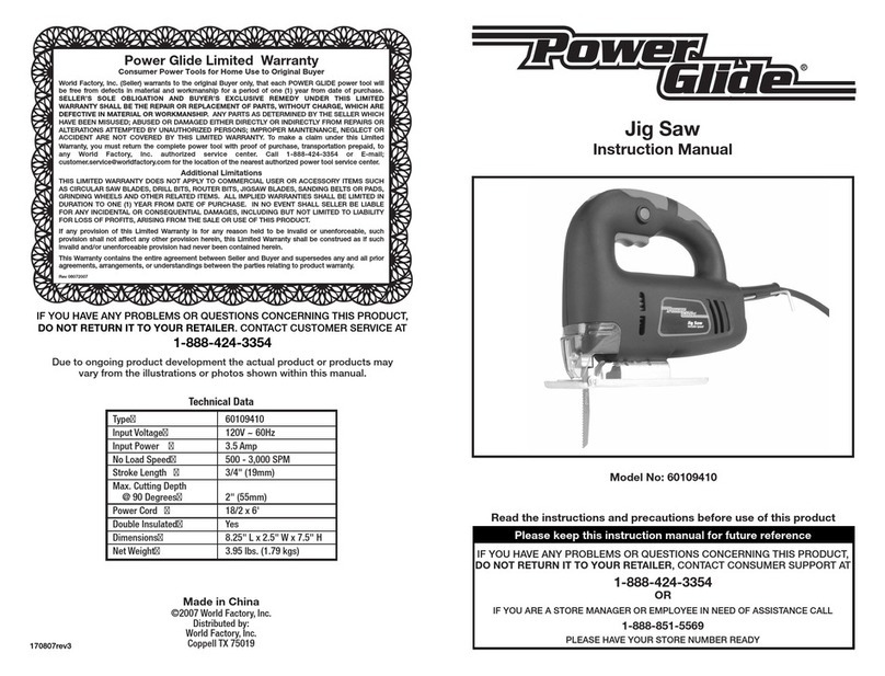 Power Glide 60109410 instruction manual