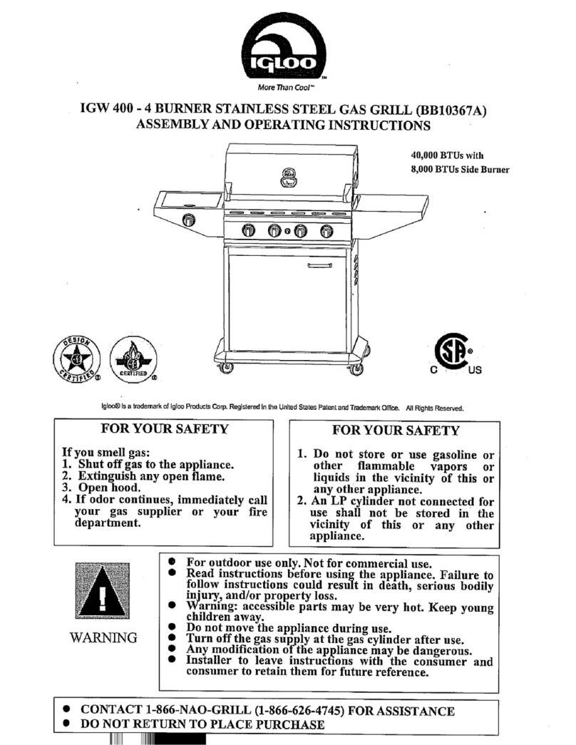 Igloo IGW 400 Assembly and operating instructions