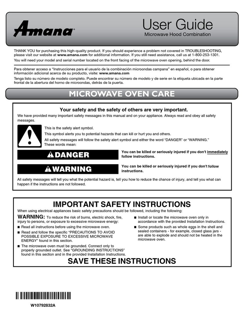 Amana AMV6502RES User manual