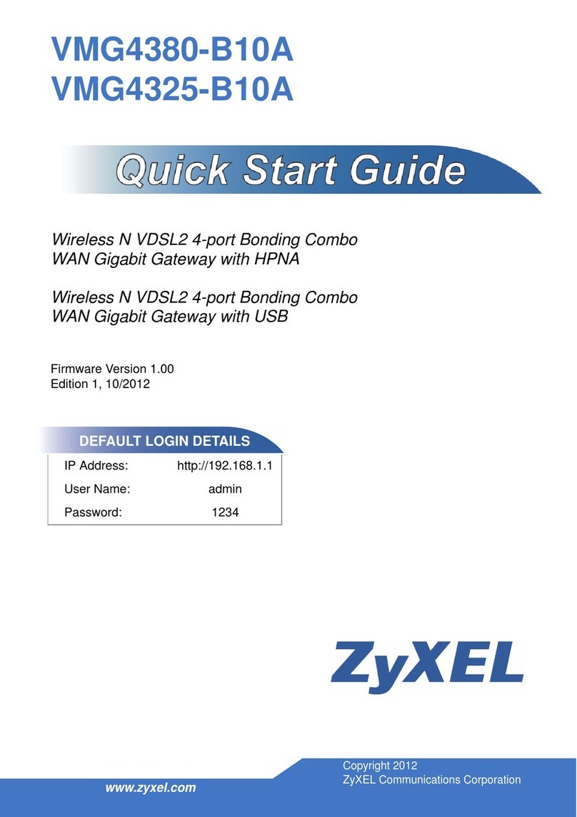 ZyXEL Communications VMG4380-B10A quick start guide
