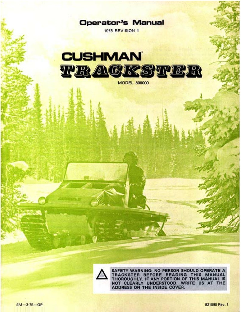 Cushman Trackster 898000 Operator's manual