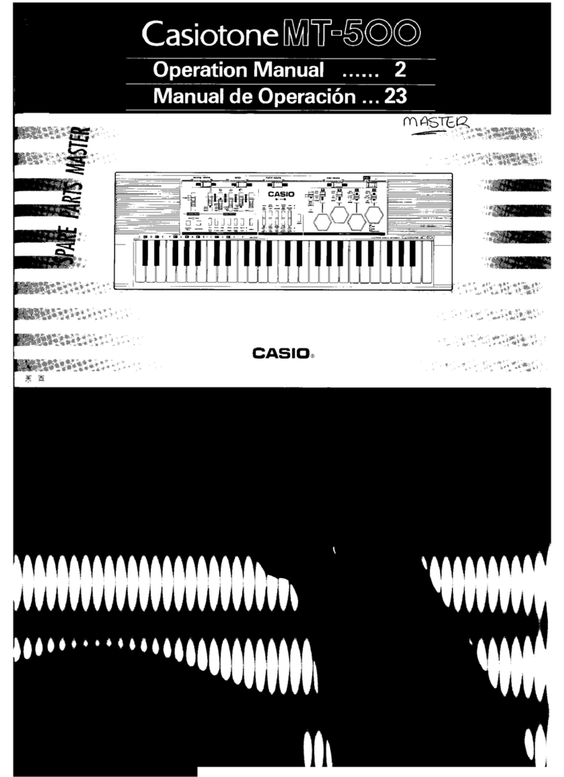 Casio Casiotone MT-500 Operation manual