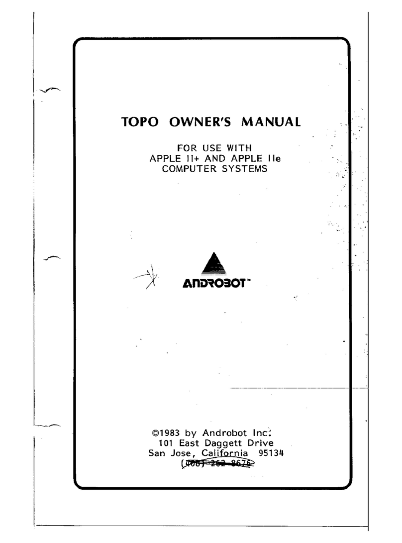 Androbot Topo owner's manual
