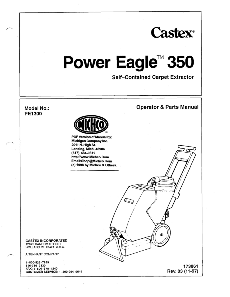 Castex Power Eagle 350 PE1300 Operator's & parts manual Castex Power Eagle 350 PE1300 Operator's & parts manual