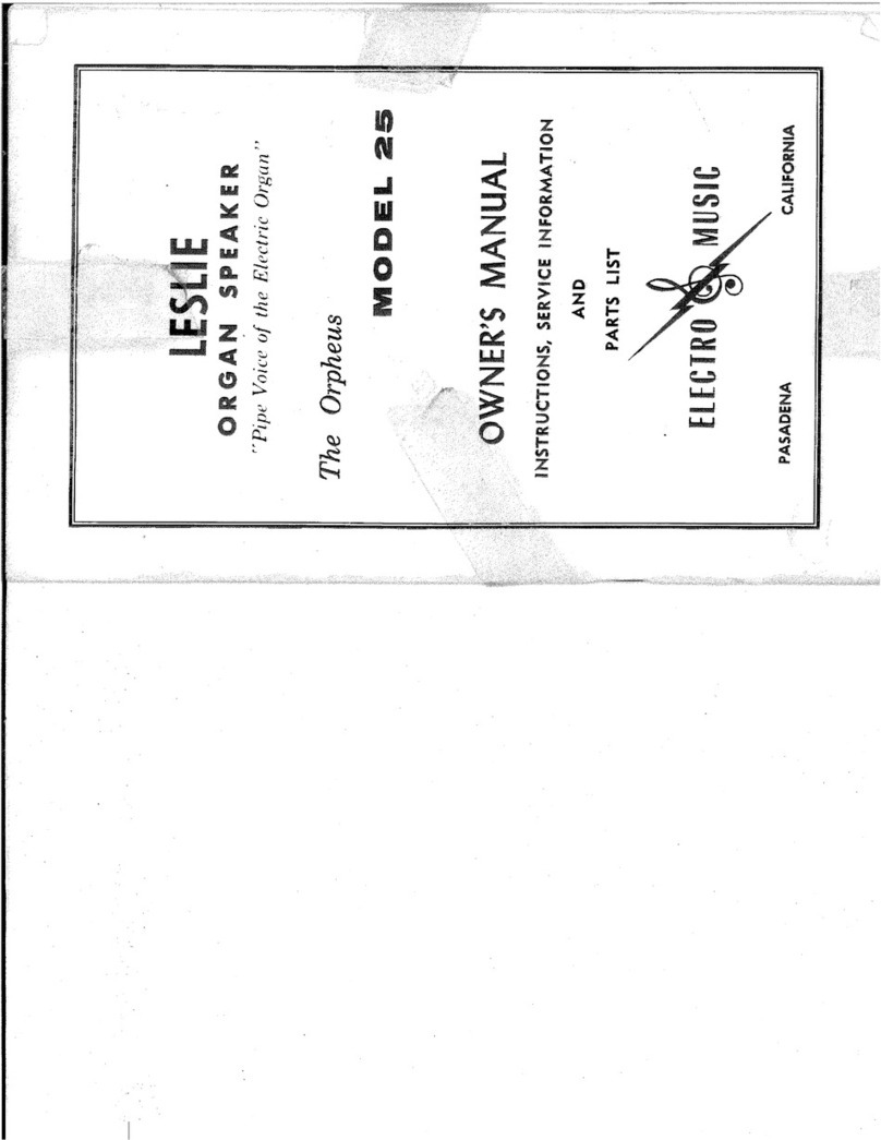 Leslie Orpheus 25 owner's manual