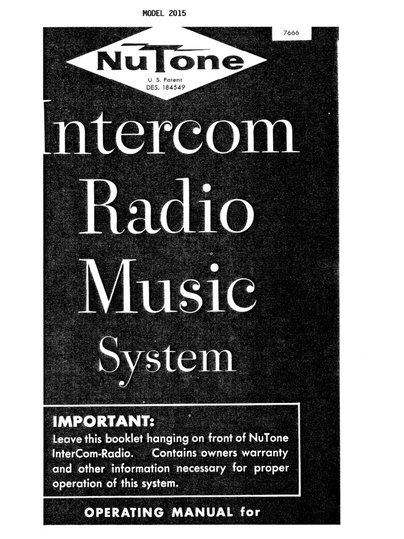 NuTone 2015 operating manual