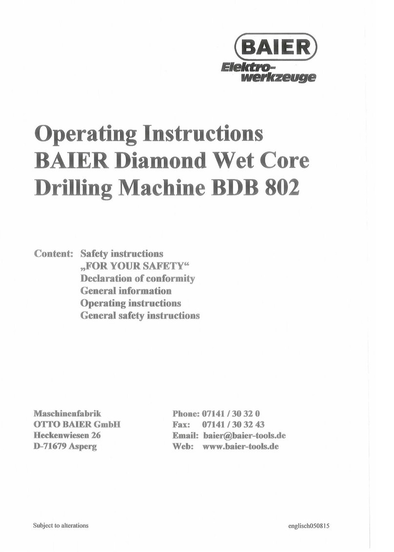 Baier BDB 802 User manual