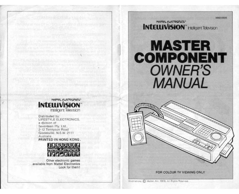 Mattel Intellivision owner's manual