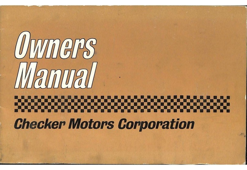 Checker 1962 Models owner's manual