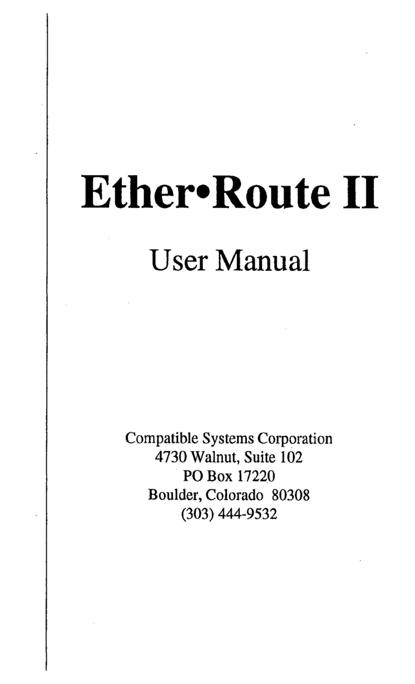 Compatible Systems Ether Route II User manual Compatible Systems Ether Route II User manual