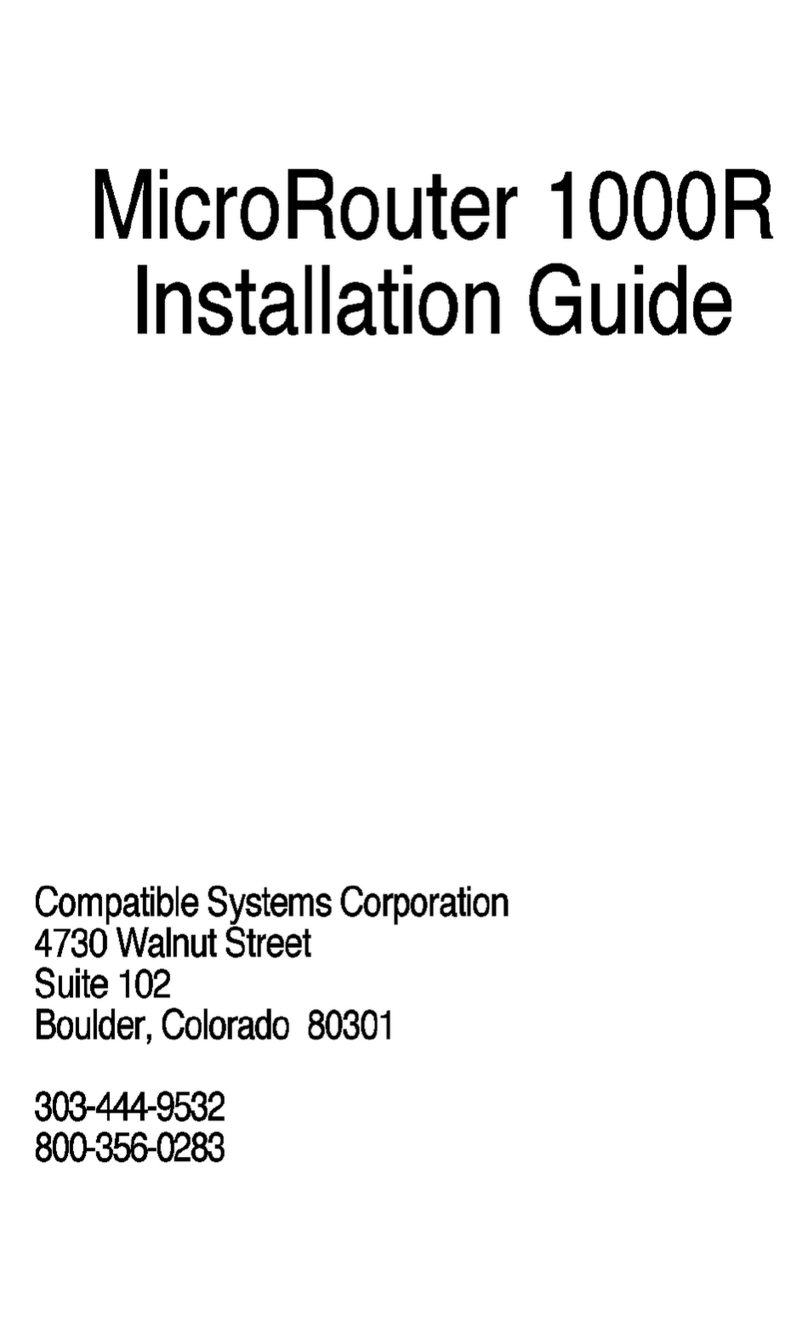 Compatible Systems MicroRouter 1000 User manual Compatible Systems MicroRouter 1000 User manual