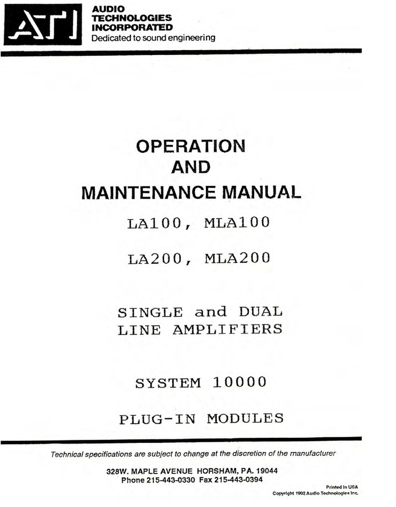 ATI Audio LA100 User manual
