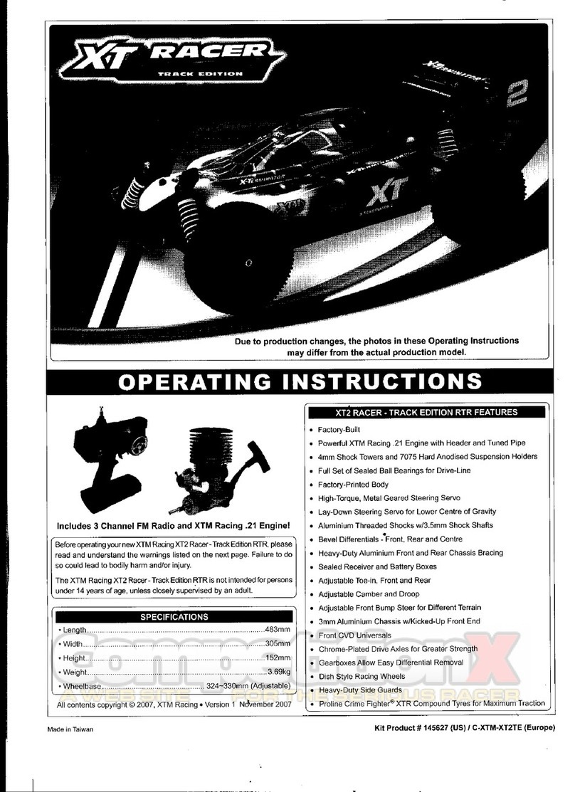 XTM Racing XT2 Racer operating instructions