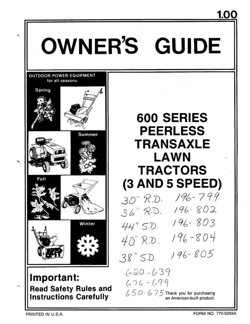 MTD 600 Series User manual