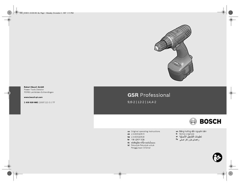 Bosch GSR 9 User manual