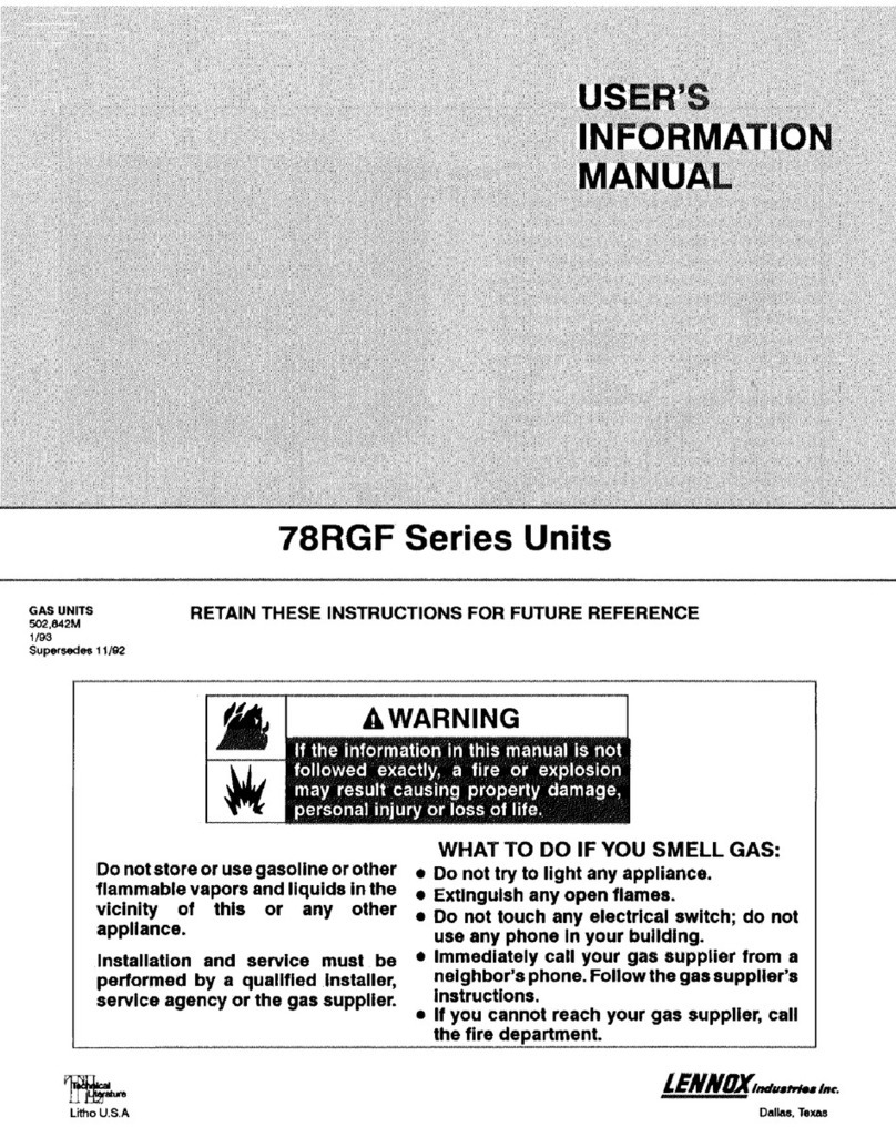 Lennox 78RGF Series User manual