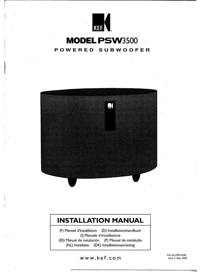 KEF PSW3500 User manual