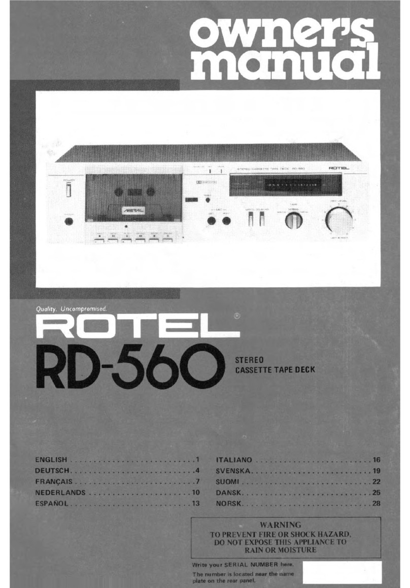 Rotel RD-560 User manual