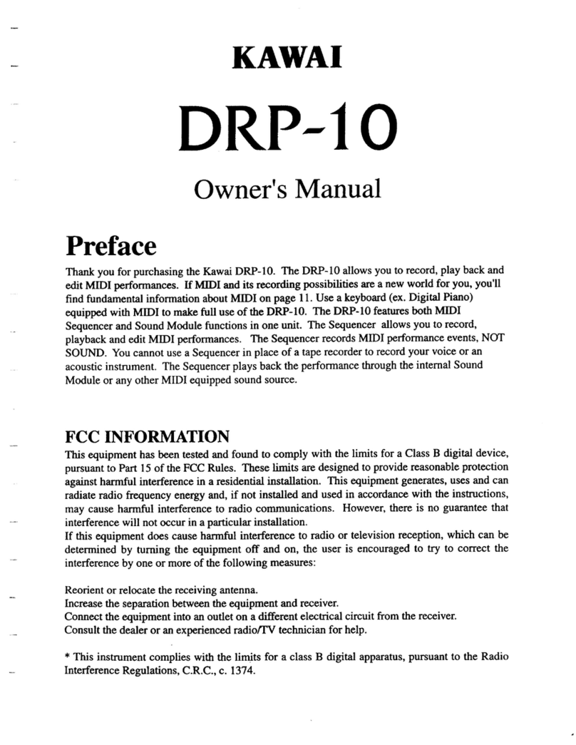 Kawai DRP-10 owner's manual