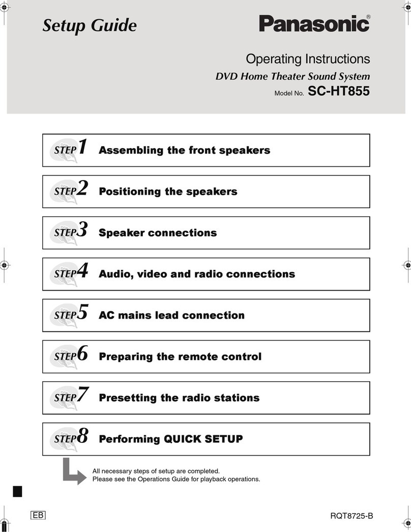Panasonic SC-HT855 operating instructions