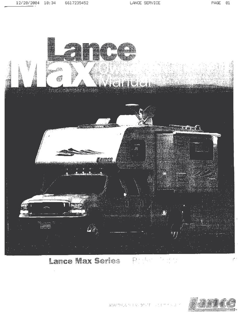 Lance 2005 Max Series User manual Lance 2005 Max Series User manual